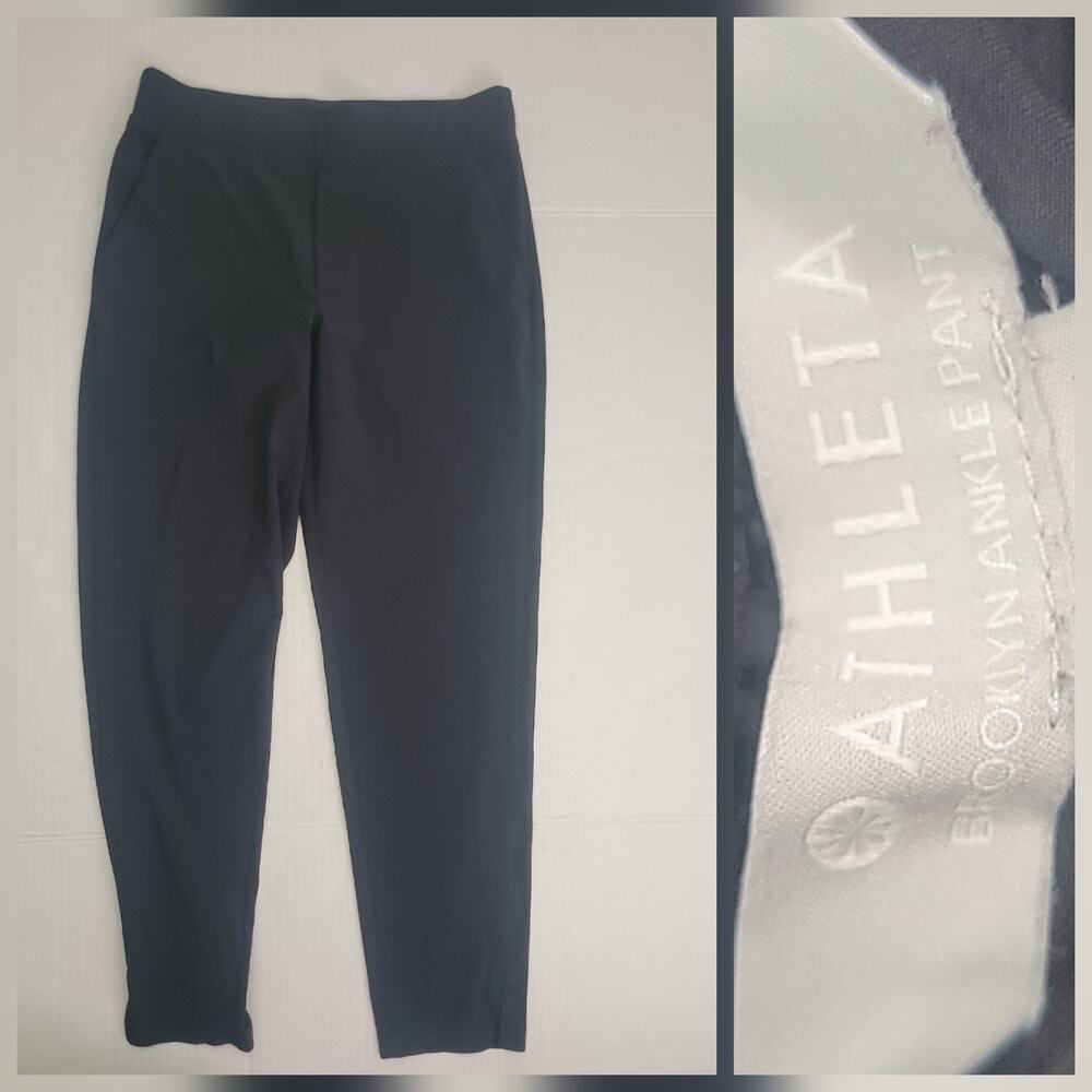 Athleta Pants Womens 4 Brooklyn Ankle Black Pockets Pull On